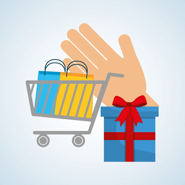 Shopping design. ecommerce icon. online concept - Vector, Image