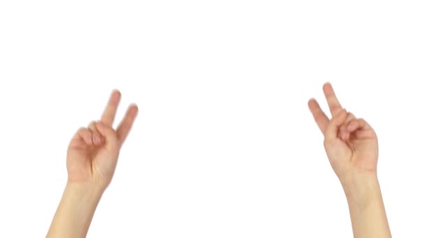 руки мир на білому 4k
 - Кадри, відео