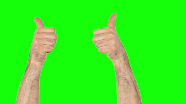 Thumbs Up on green screen 4k - Footage, Video