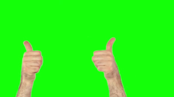 Thumbs Up on green screen 4k - Footage, Video