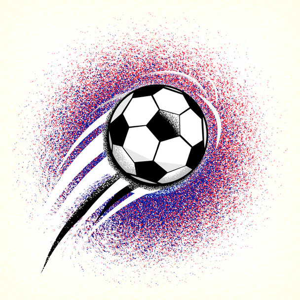 Футбольний чемпіонат фону з м'ячем і францією прапор кольору землі. текстура шорсткості
 - Вектор, зображення