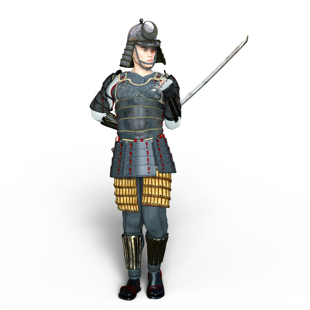 3D CG rendering of a samurai warrior - Fotoğraf, Görsel