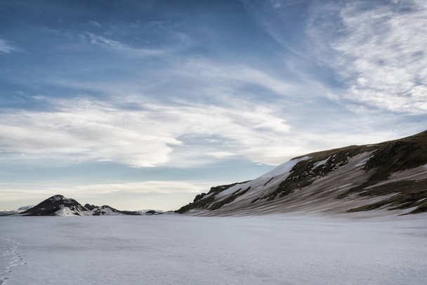 Winter landscape at Myvatn, Iceland - Foto, Imagem