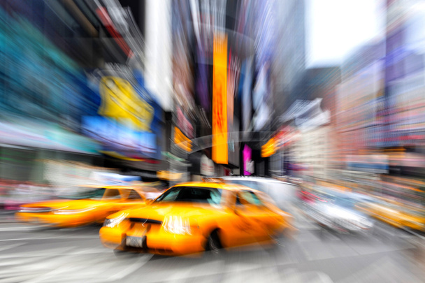 bulanık new york taksi - Fotoğraf, Görsel