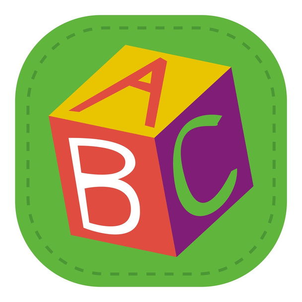 Baby icon toy cube _ Color
 - Вектор,изображение