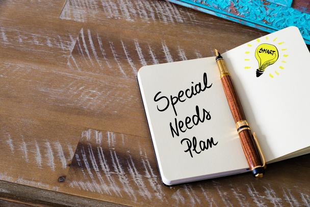 Handwritten text Special Needs Plan - Photo, Image