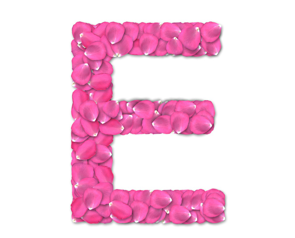 Font from rose petals - Foto, afbeelding