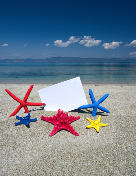 Postcard and Starfish - Photo, Image