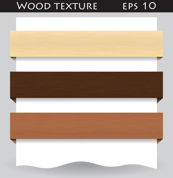 Wood textured website banner - Vector, Image