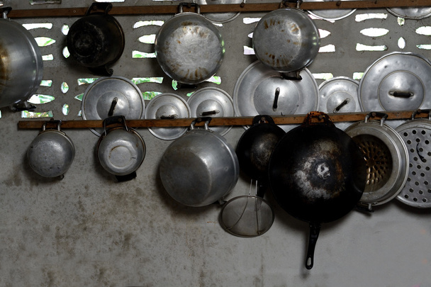 Kitchenware Old on wall - Photo, Image