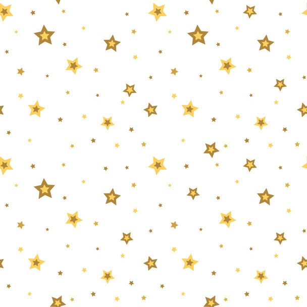 Stars seamless pattern white 3D retro - ベクター画像