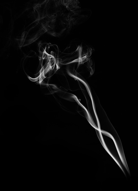 Fumo branco no fundo preto  - Foto, Imagem