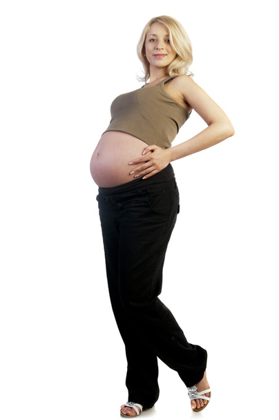The portrait of the beautiful pregnant woman - Foto, Imagem