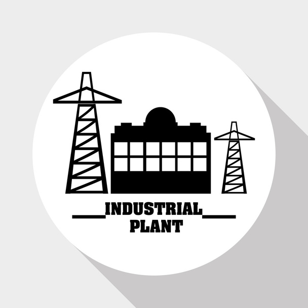 Diseño industrial. Icono de planta. Concepto de fábrica
 - Vector, Imagen