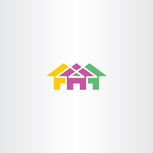 σύμβολο λογότυπο φορέα εικονίδιο σπίτι γειτονιά - Διάνυσμα, εικόνα