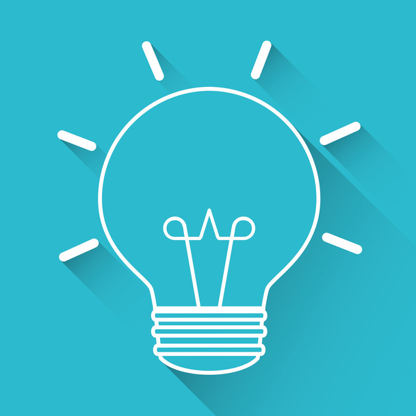 Idea design. Light bulb icon. Flat illustration , vector - Vecteur, image