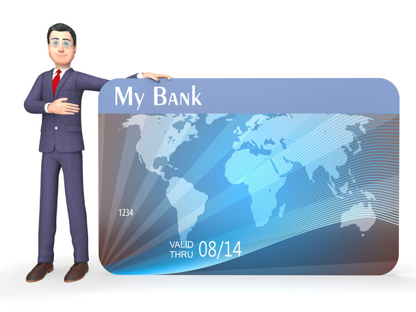 Cartão de crédito mostra problema de varejo e renderização 3d
 - Foto, Imagem