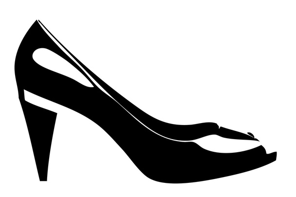 Heeled woman's shoe - Vector, Image
