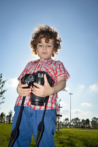 Klein kind fotograaf - Foto, afbeelding
