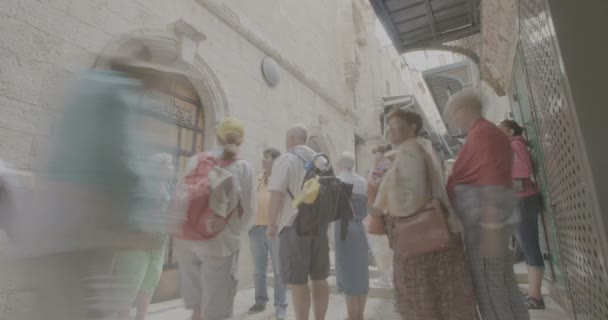 Via Dolorosa v starém městě Jeruzalém - Záběry, video