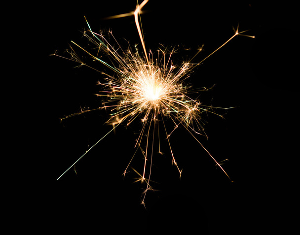 Christmas and newyear party sparkler on black  - Fotó, kép