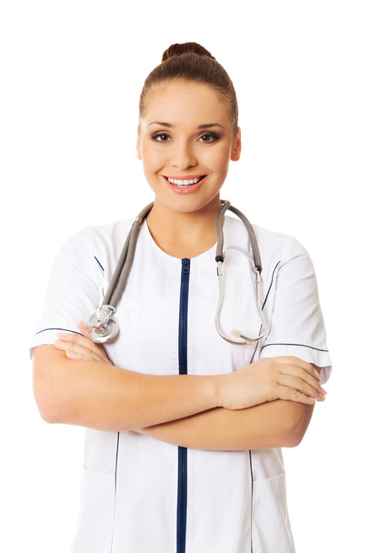 Female doctor with folded arms - Zdjęcie, obraz