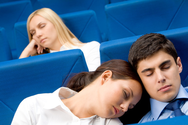 Sleep during conference - Photo, Image