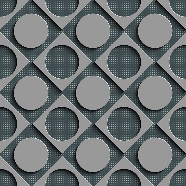 Seamless Square and Circle Pattern - Vector, Image