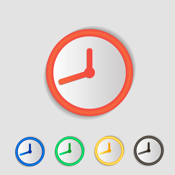Clock Icon Set Vector - Vektori, kuva
