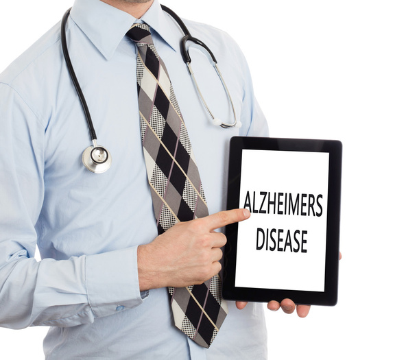 Doctor holding tablet - Alzheimers disease - Φωτογραφία, εικόνα