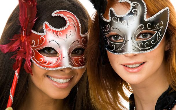 mujeres con máscaras - Foto, Imagen