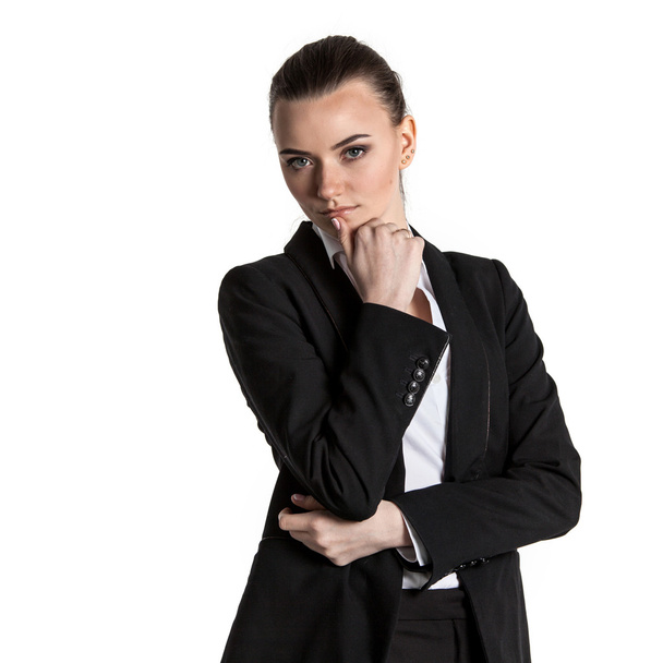 Businesswoman isolated on white  - Фото, изображение