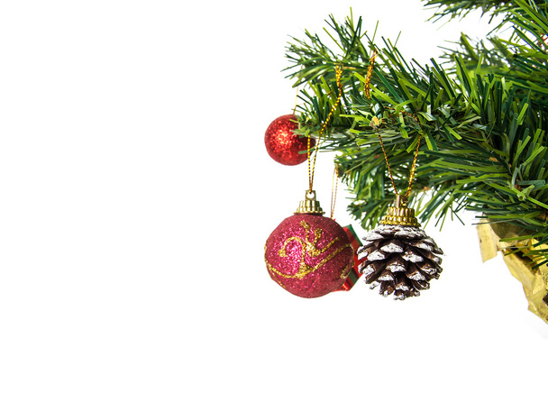 Christmas ornaments on the Christmas tree  - Fotoğraf, Görsel