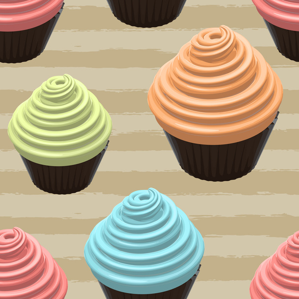 Food Illustration Of Cupcake - Διάνυσμα, εικόνα
