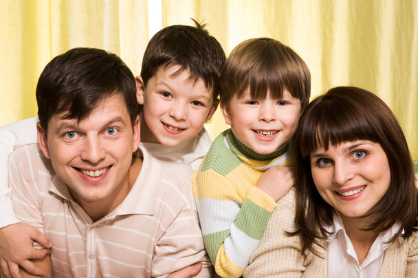 Cheerful family - Фото, зображення