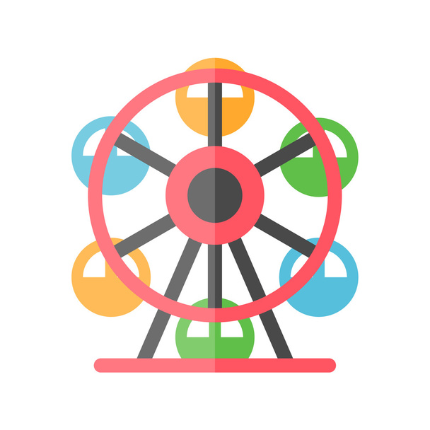 colorful ferris wheel icon - Vector, Image