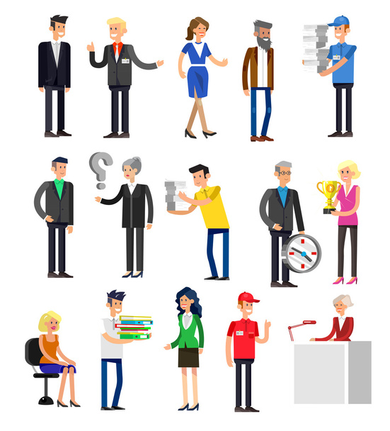 Vector detailed characters people, business - Vector, Image