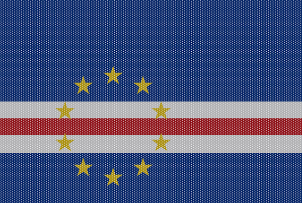 Bandiera Capo Verde White Dots
 - Vettoriali, immagini