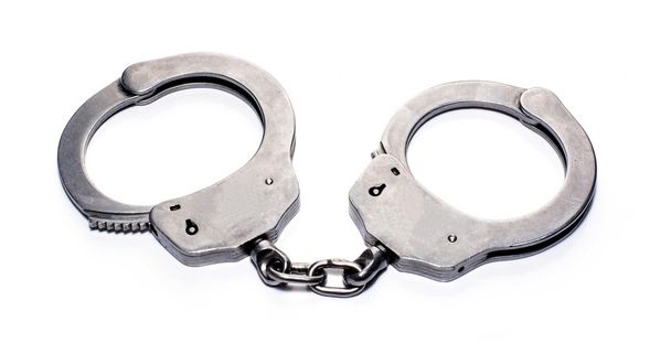 наручники ізольовані на білому чорному фоні
 - Фото, зображення