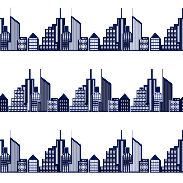 Seamless city background - Vector, Image