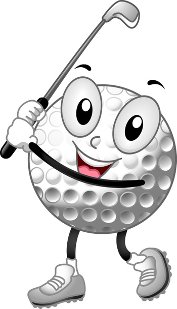 Mascotte de balle de golf - Photo, image
