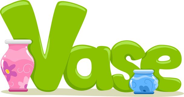 Green Word Vase - Photo, Image