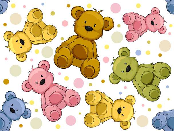 Seamless Teddy Bears - Photo, Image
