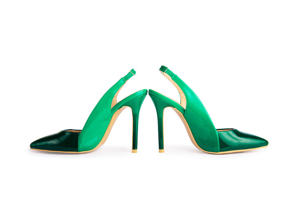 Hermosa mujer zapato verde
 - Foto, Imagen
