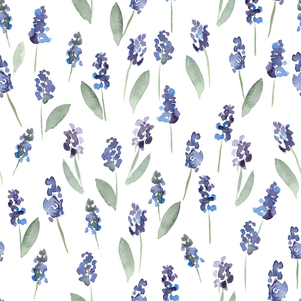 watercolor flowers seamless pattern - Vector, imagen