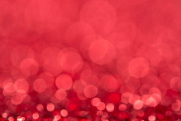 Red bokeh holiday textured Christmas decorations background - Fotoğraf, Görsel