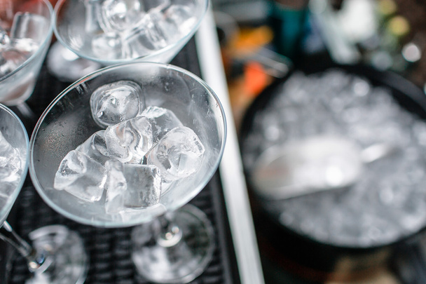 ice Tube in the bucket. coctail party. - Photo, Image