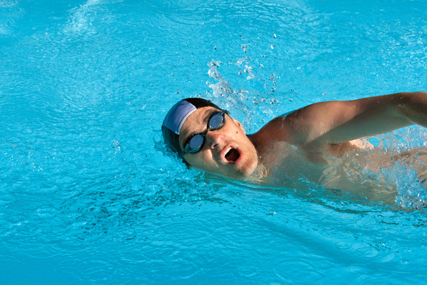 Swimming man - Фото, изображение