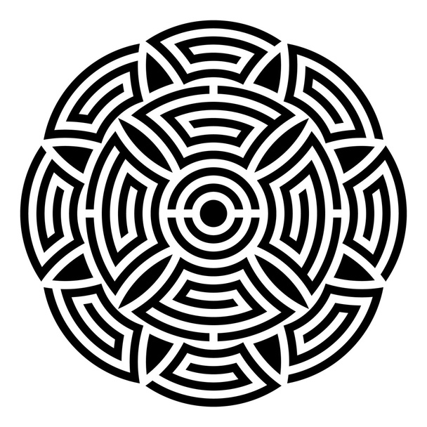 Geometric round ornament - Vector, Image