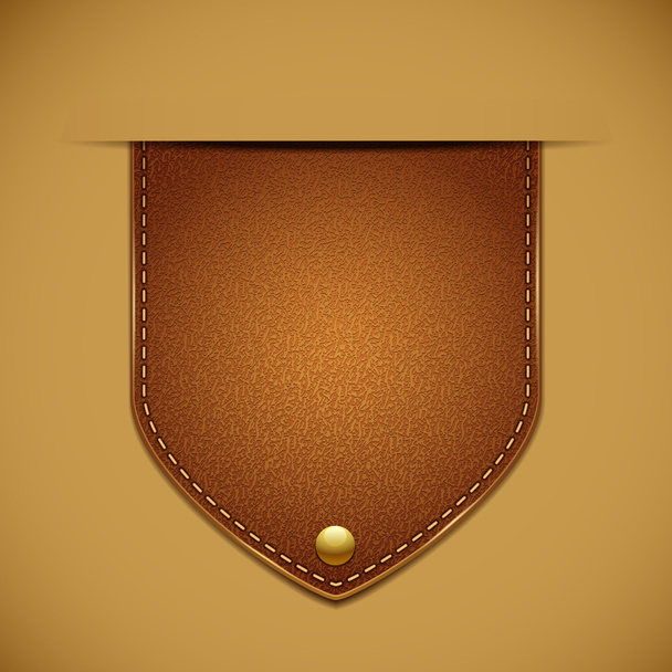 Leather Label - Vektor, Bild